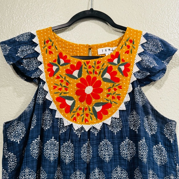 Anthropologie THML Dres Embroidered Floral Design Size Small - Picture 5 of 16